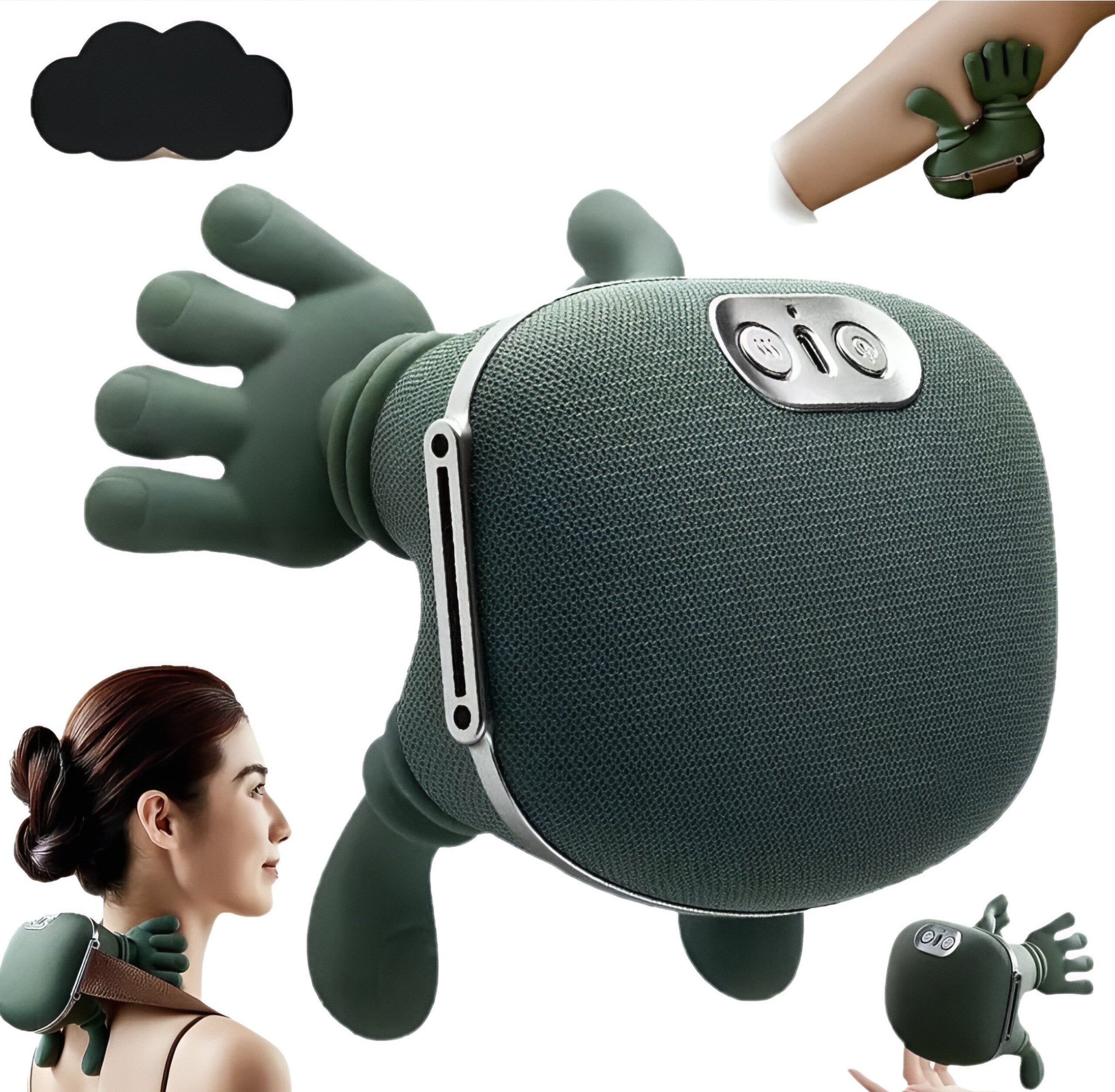 Bionic Heated Massager – Wireless Portable Shiatsu Neck & Back Massager