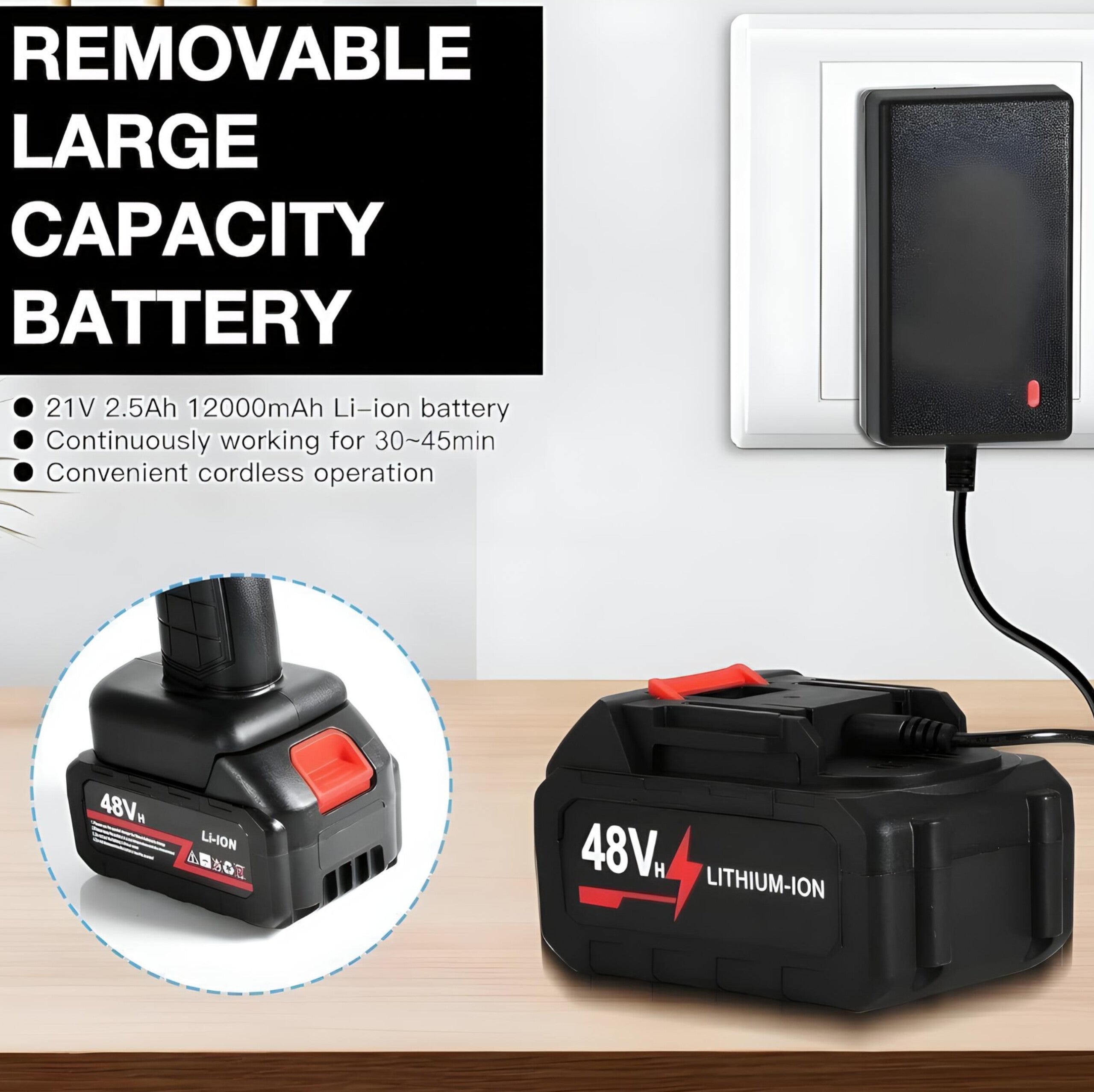 (Double Battery) Cordless Portable Wireless Pressure Washer Gun