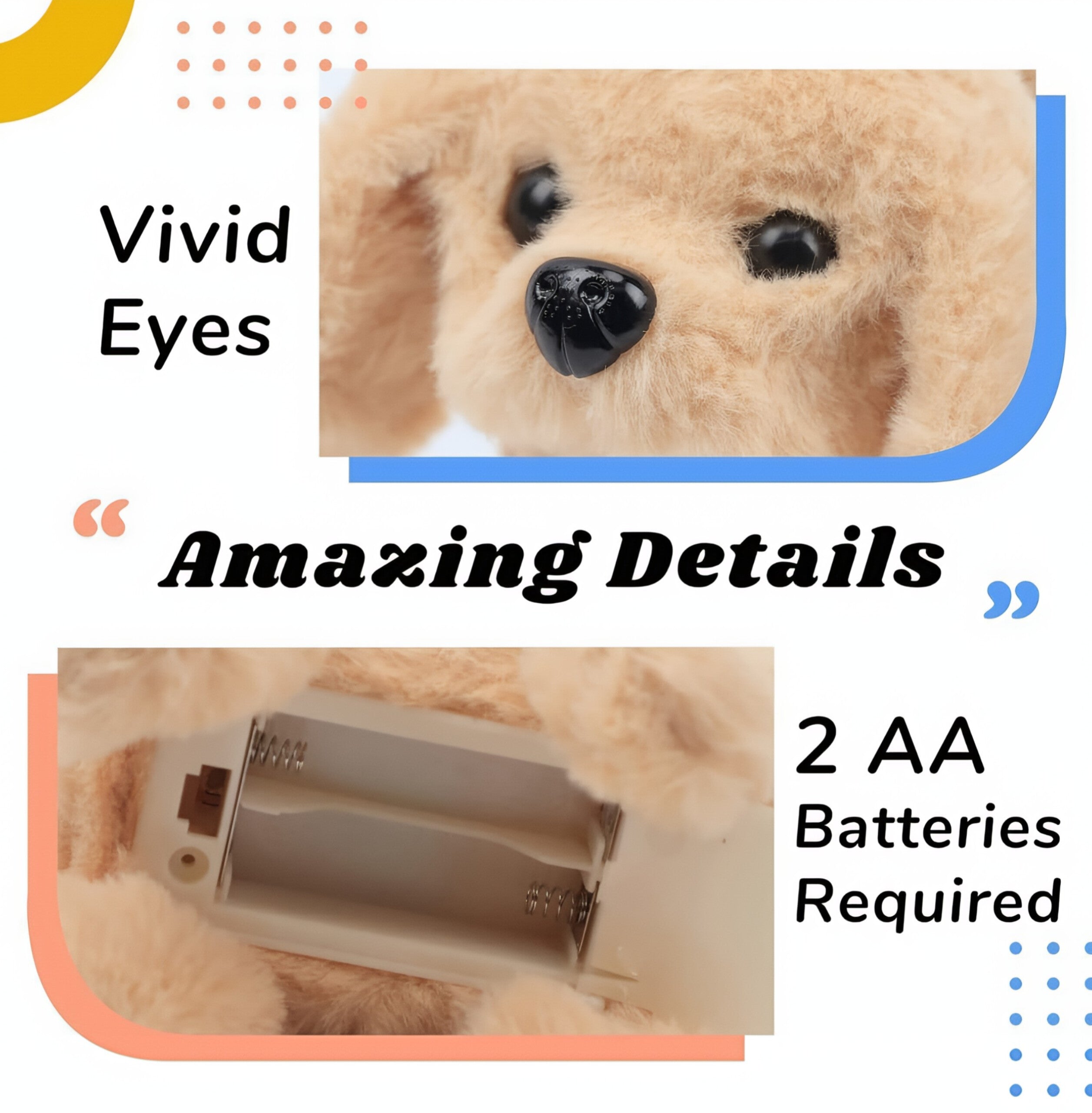 Hopping & Walking Bunny Toy with Sounds – Jumping Dog with Wiggling Tail & Twitching Nose | Interactive Educational Toy for Kids