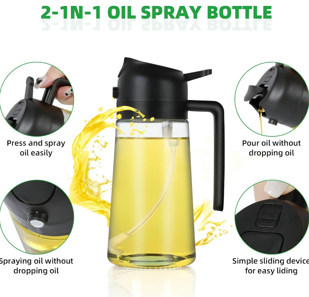 EPICSTACK 500ml 2-in-1 Oil Sprayer & Dispenser