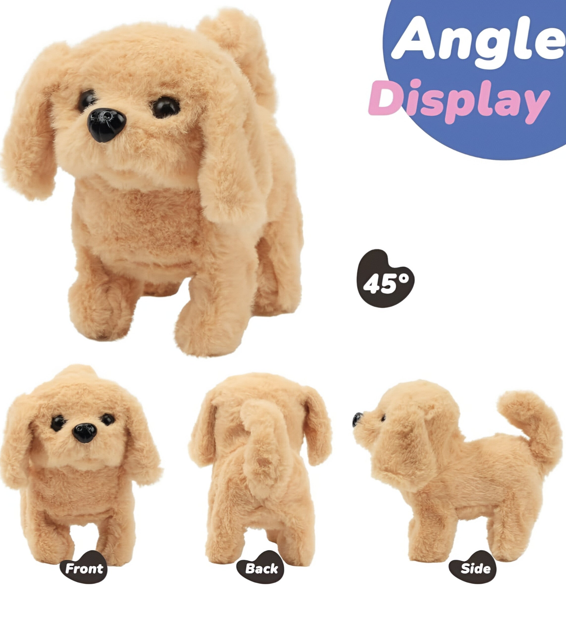 Hopping & Walking Bunny Toy with Sounds – Jumping Dog with Wiggling Tail & Twitching Nose | Interactive Educational Toy for Kids