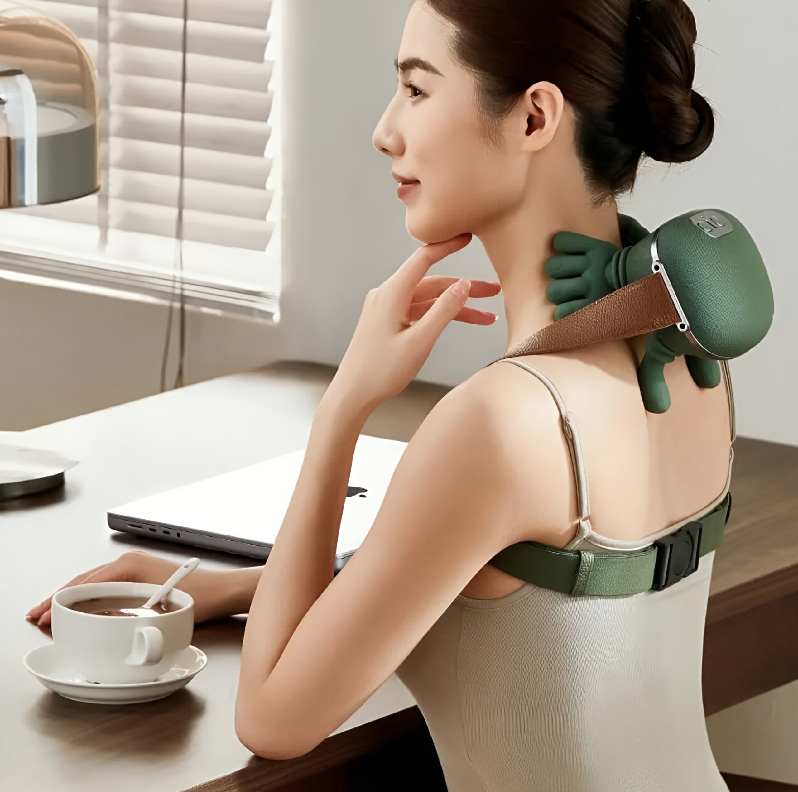 Bionic Heated Massager – Wireless Portable Shiatsu Neck & Back Massager